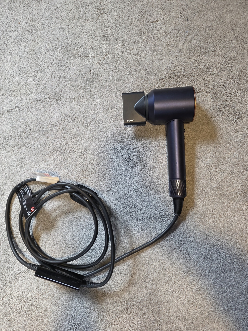 Dyson Black Hair Dryer with Narrow Nozzle